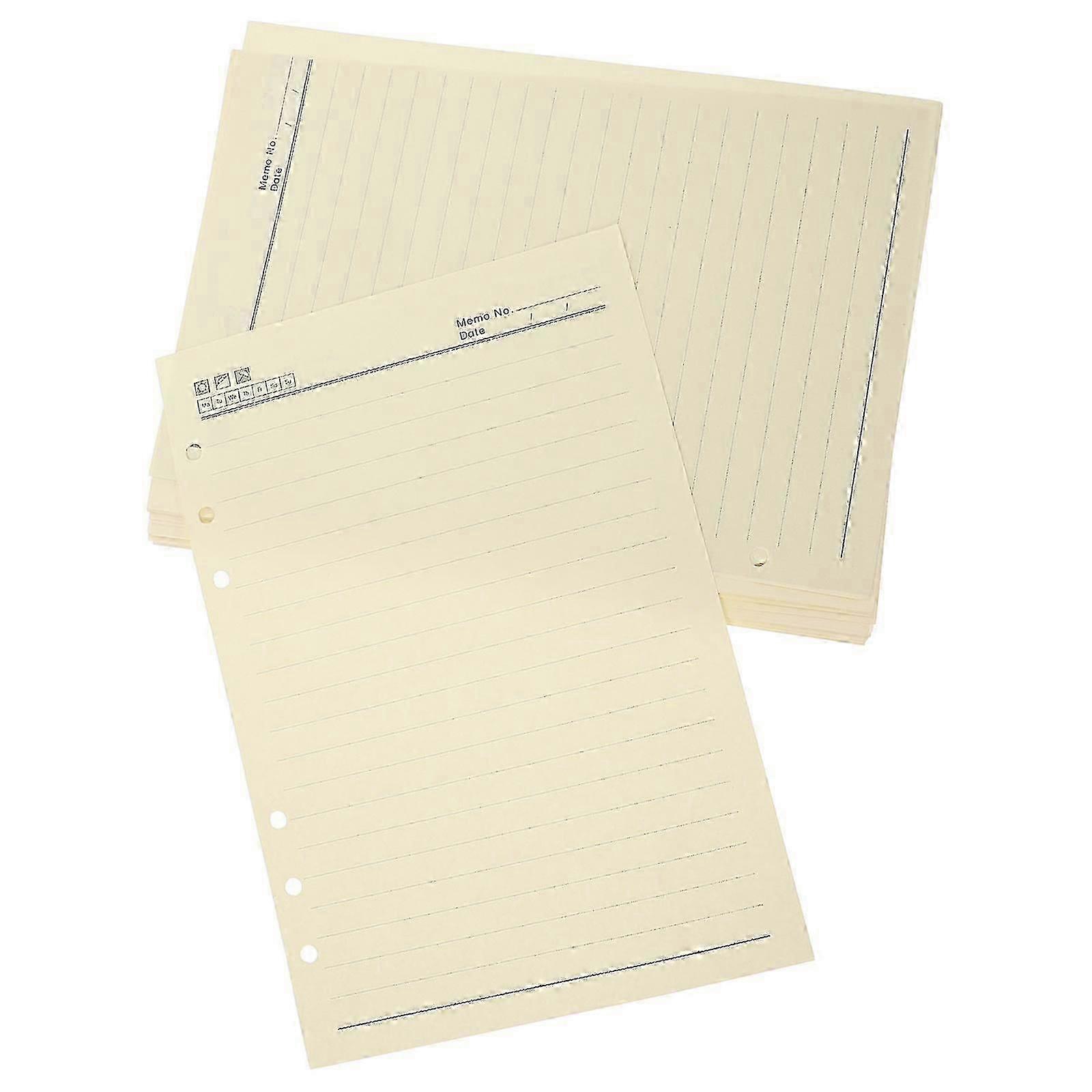 Light Yellow Notebook Refill Paper 60 Sheets for Loose Leaf Binder Use