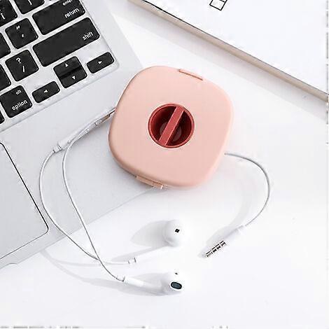 Pink Multifunctional Mini Portable Mobile Phone Data Cable Storage Box