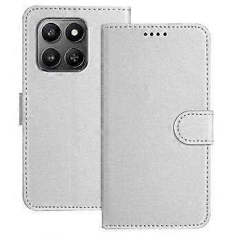  For Honor 600 Smart 5G Leather Case Wallet Stand Solid Color Anti Drop Phone Cover