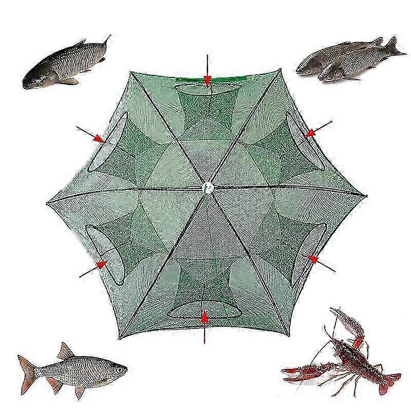 Portable Fishing Net Automatic Foldable Catch Fish Baits Trap SQ3
