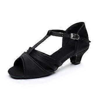 Latin dansschoenen met hoge hakken en vismondvorm, comfortabele oefenschoenen voor volwassenen en kinderen - nbh