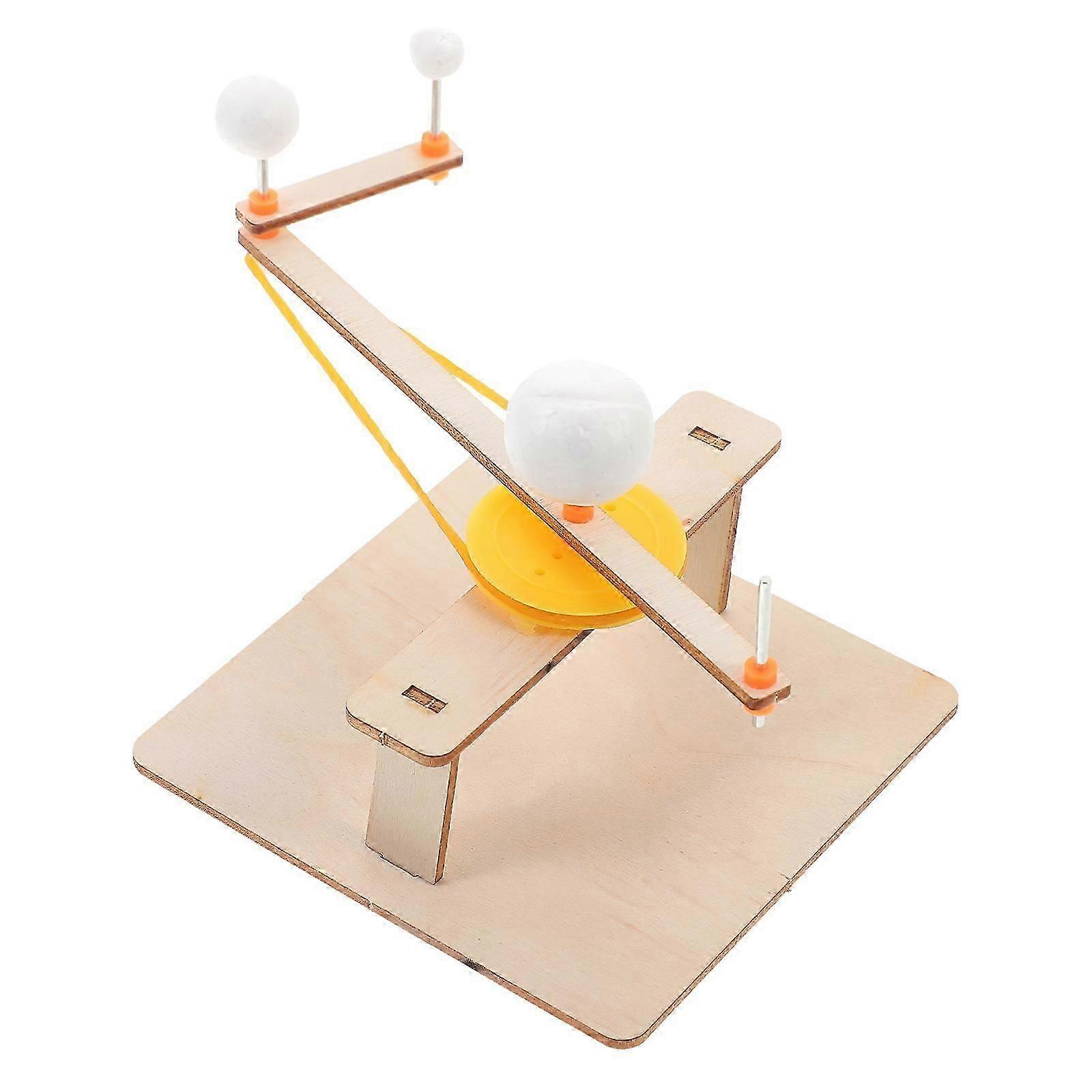 Sun Earth Moon Model Wood Solar System Model for Students Learning 1Set