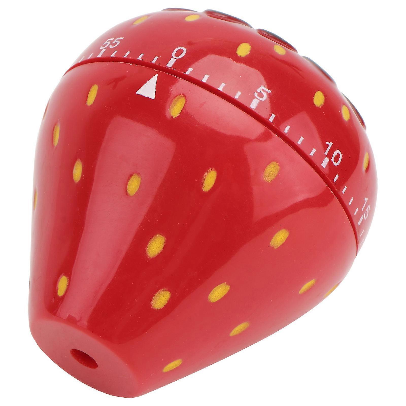 1Pc Fruit Shaped Timer Decorative Kitchen Timer Mechanical Timing Device (Red)