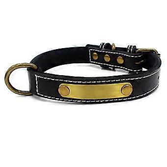 Heavy Duty Leather Dog Collar - Dog Collar For Small, Medium, Large And Extra-Large Dogsblack