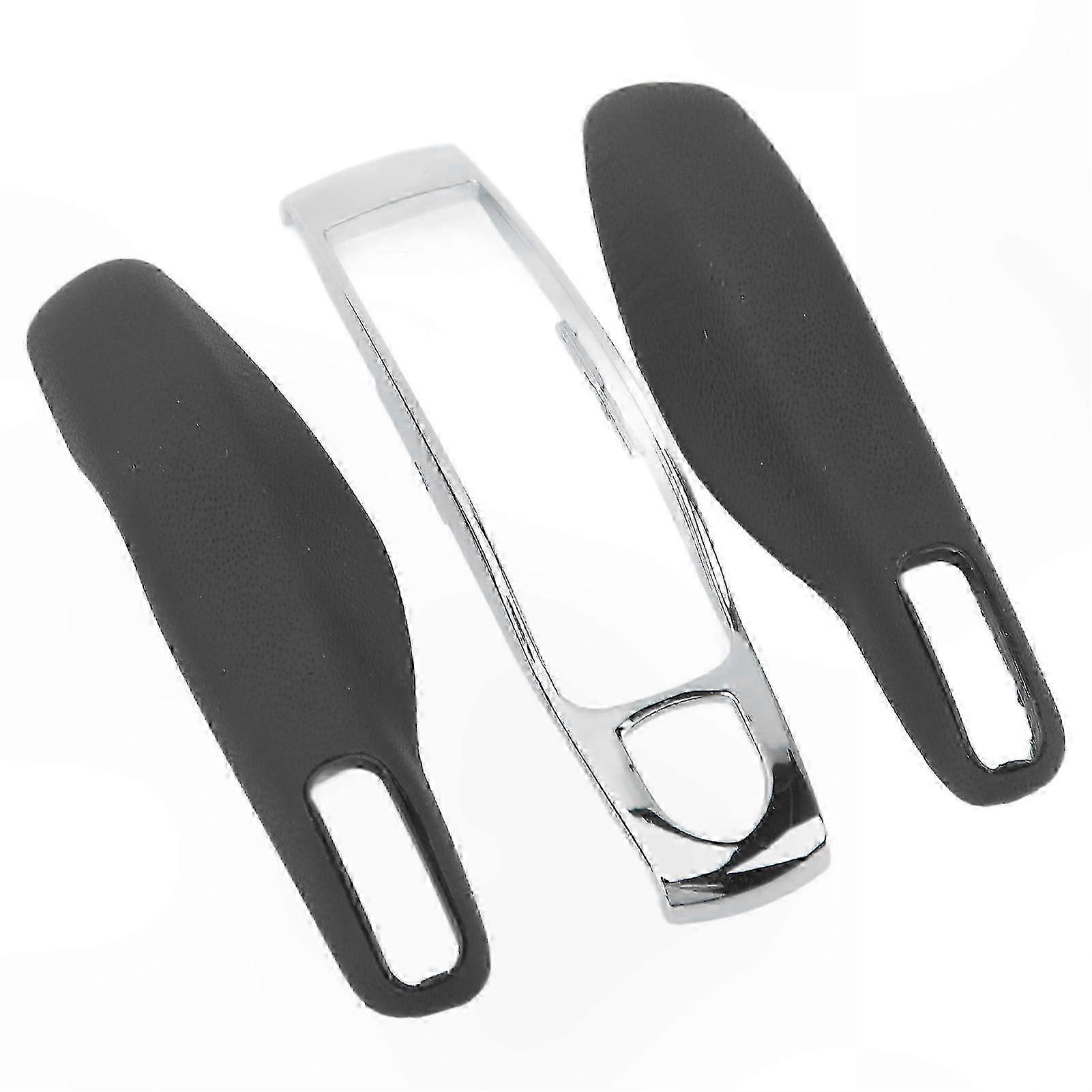 Black Leather Remote Control Key Shell with Dustproof Case for 2010-2016 Models