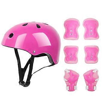 Conjunto de equipamentos de proteção para capacete infantil para patinação de patins de patins de carro de equilíbrio - protetor de joelho de cotovelo de espuma