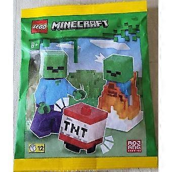 LEGO Minecraft Zombie with Burning Baby Zombie and TNT paper bag Set 662403