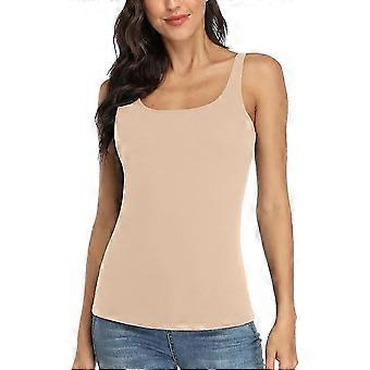 Charmleaks Women's Cotton Tank Top with Shelf Bra Adjustable Wider Strap Camisole Basic Cami Tanks