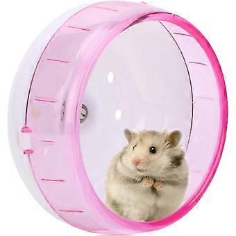Hamster-Laufspielzeug, Kunststoff-Laufrad Super Silent Roller Spielzeug Rasthaus kleine Tiere (Rosa)