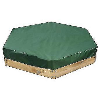 Sandbox Cover, Waterproof Dustproof Sandpit Pool Cover Protection Hexagon Green Sandbox Cover With Drawstring