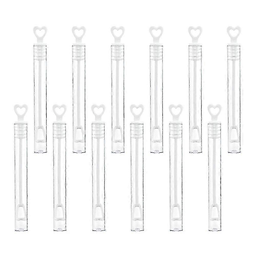Love Heart Empty Bubble Wands, 36Pcs White Tubes for Wedding