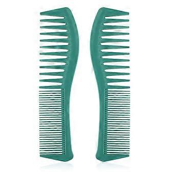 2 Pcs Pente de Dente Largo Pentes de Dente Grande Pente de Dentes Largos para Estilizar Perucas de Cabelo Encaracolado Grosso Ondulado Molhado Penteado de Salão de Barbeiro Penteado Antiestático Ferramenta para Mulheres