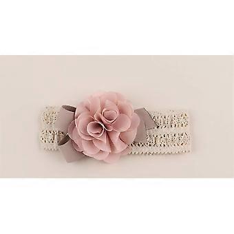 Baby Girls Cute Headband Elastic Lace Hair Band Pink Flower Headband Hair Accessories