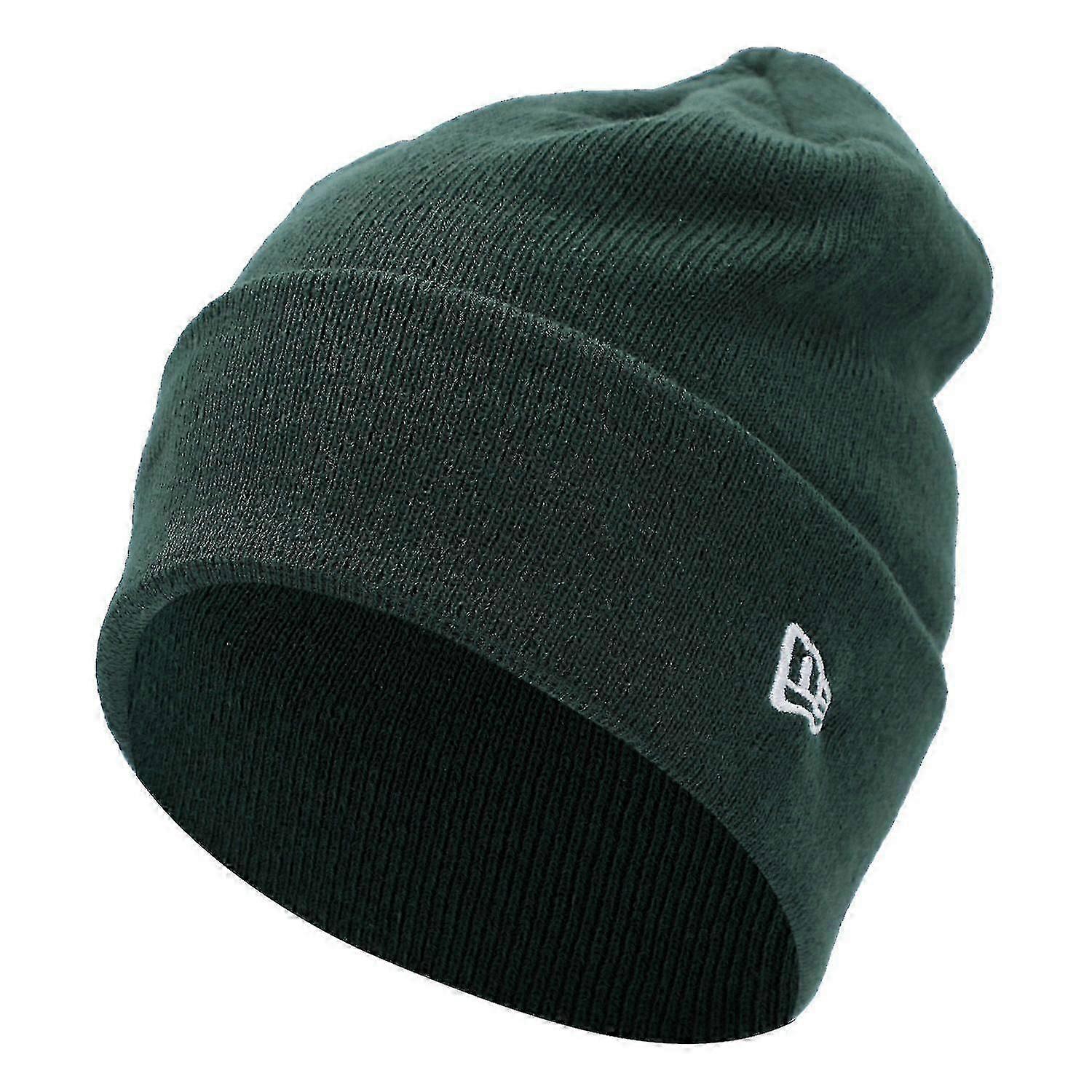 Strick Wintermtze Cuff Beanie dunkelgrn