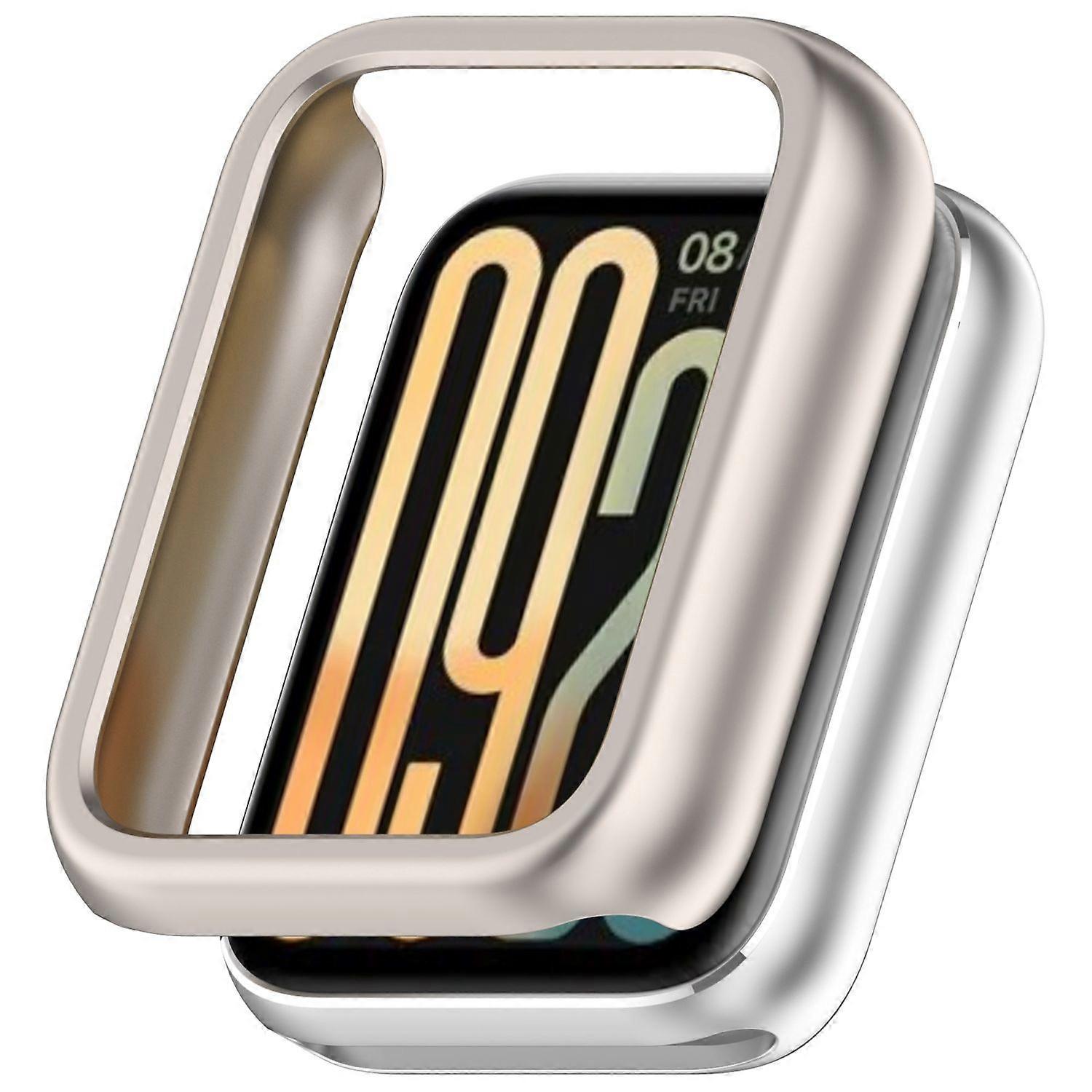 For Xiaomi Smart Band 9 Pro Plastic Protective Case Housing Design Beige