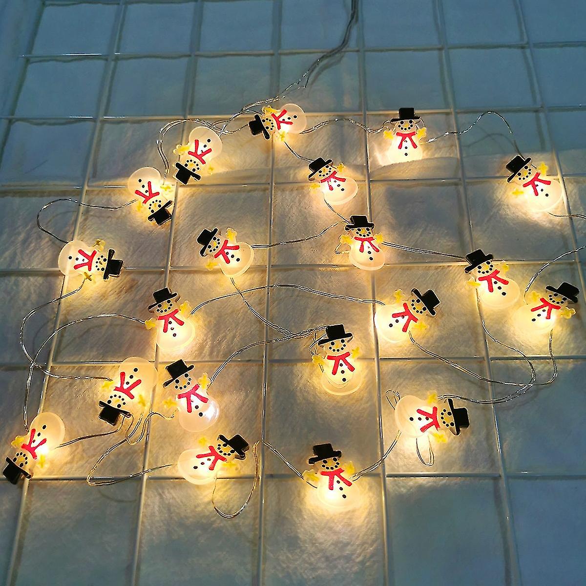 Juledekoration Snemand Julemanden String Light Garland til hjemmet Julepynt Gaver Nytår @bugu