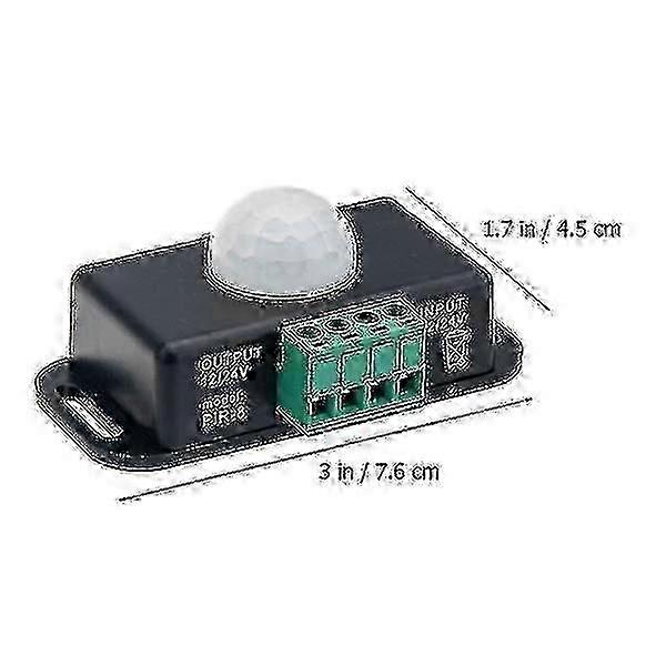 2pcs Infrared Sensor 12-24v Motion Sensor Pir Controller Timer Light Switch