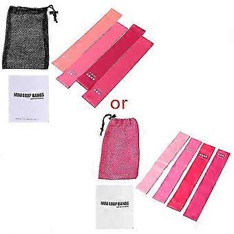 Resistance Loop Exercise Bands Pink / Green Gradient Pull Ring Four-piece Yoga