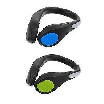 Safety Shoe Clips Light for Night Running Featuring 2Pcs LED Warning Clip Lamps