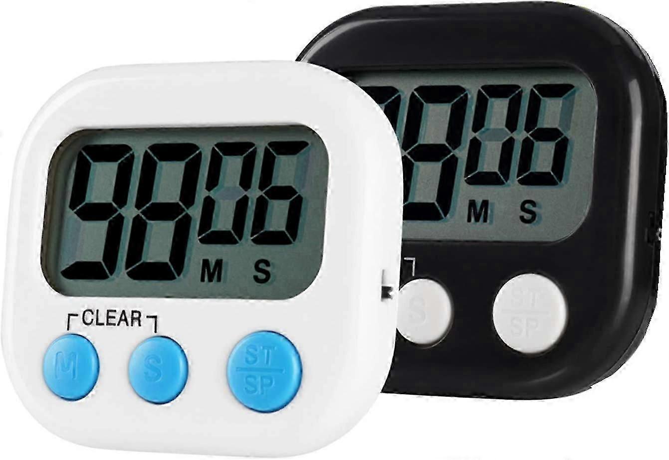 Digital Kitchen Timer Timer with Digital Clock Function, Quick Setting, Custom Mode, Strong Magnetic Back-fghj