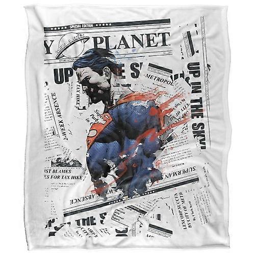 Superman Newspaper Watercolour Blanket