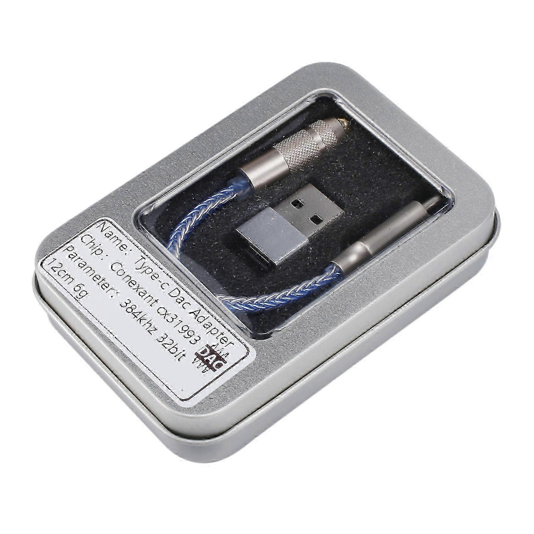 CX31993 USB Type C DAC Headphone Amp with 3.5Mm Output Decoding DAC Audio Decoding Cable compatible with Androi