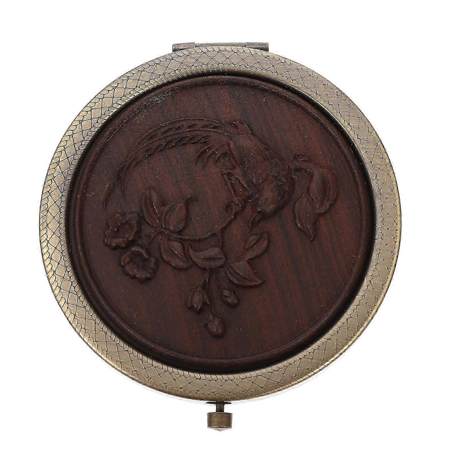 5Pcs Makeup Mirror Foldable Double-Sided Wooden