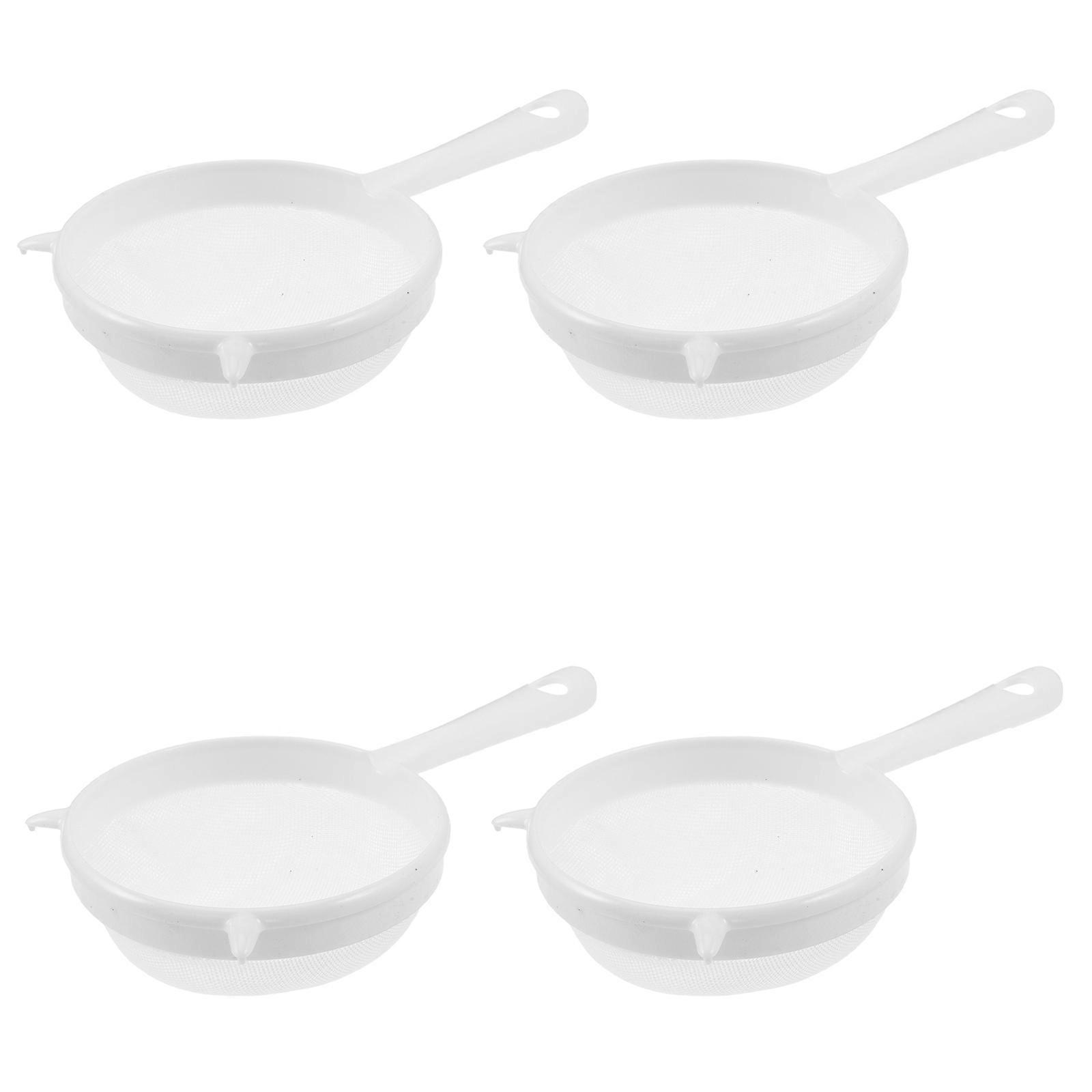 Filtering Mesh Fine Mesh Strainer for Juicing 4Pcs Plastic Kitchen Sieve