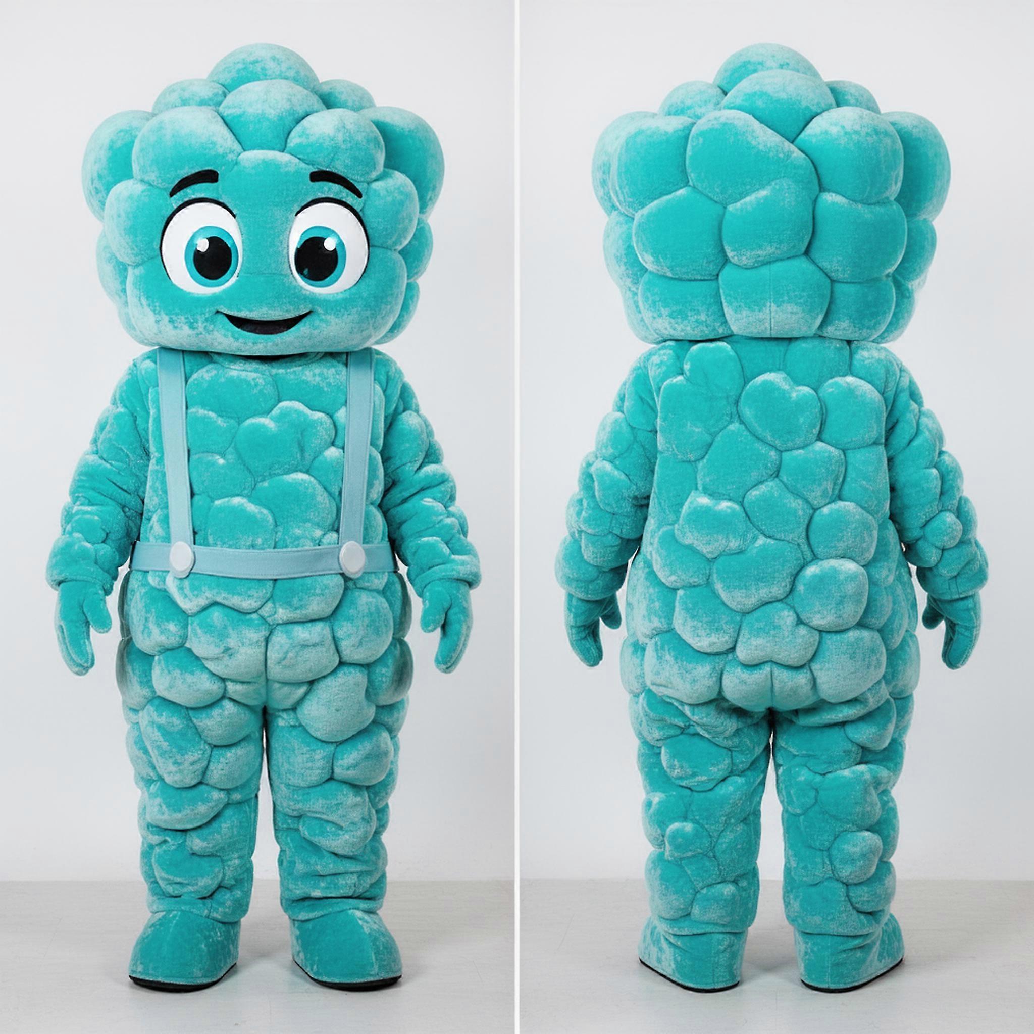 MASTICOT Cyan Velvety Pop Corn Mascot