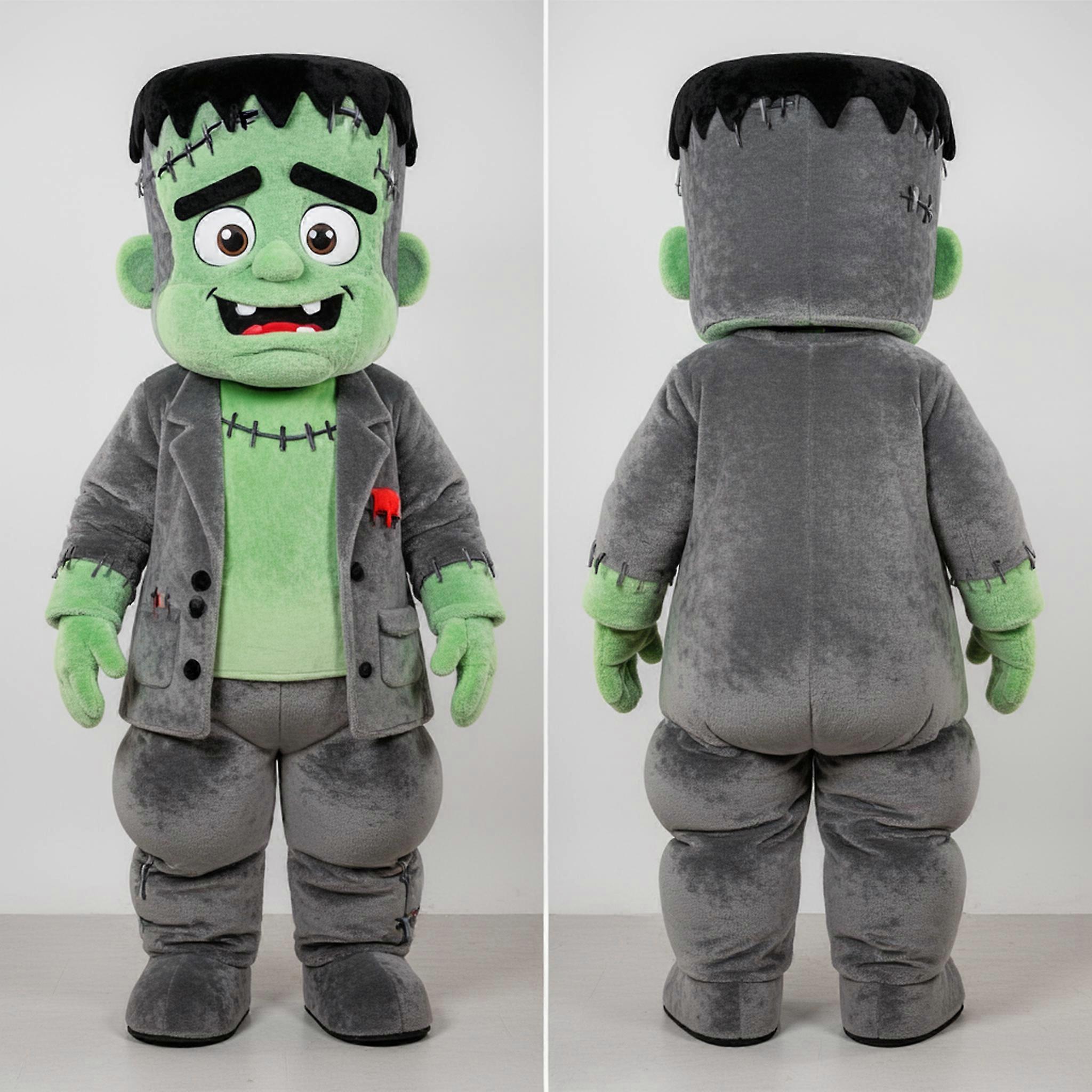 MASTICOT Velvety Gray Patchwork Frankensteins Monster Mascot