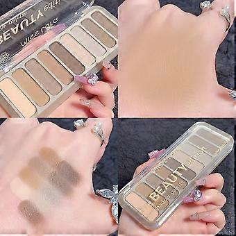 9 Colors Matte Naked Eyeshadow Palette Neutral Nude Smoky Pallet Gray Taupe Brown High Pigmented Ultra-blendable Waterproof Long Lasting