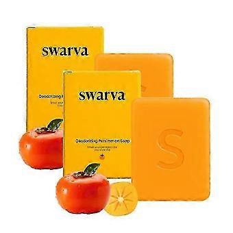 1-5x Swarva Persimmon Soap Bar Body Odor Control Deodorant Soap for Men & Women
