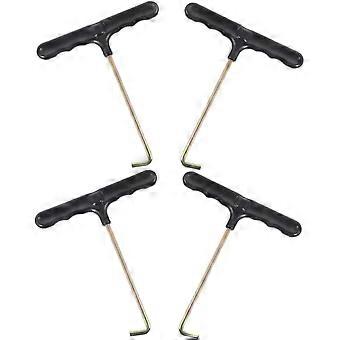 Conjunto de 4 ganchos para trampolim com ferramentas de instalação e acessórios para trampolins e casas infláveis.