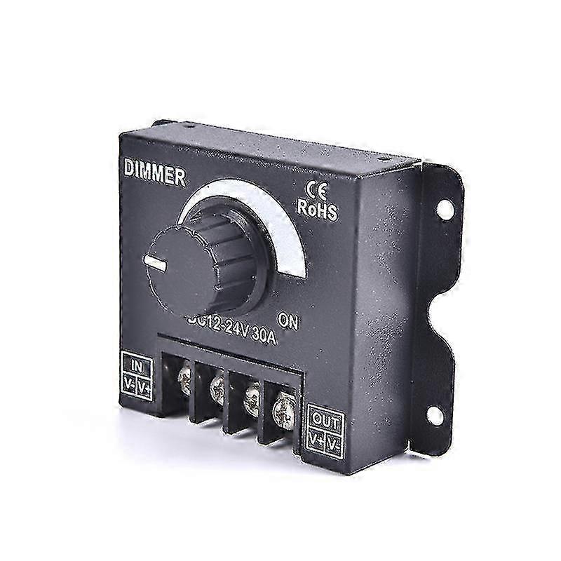 Voltage Regulator DC 12V 24V 30A 360W Adjustable LED Dimmer Switch