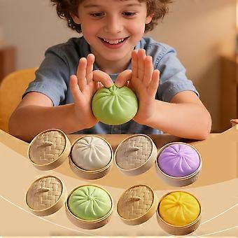 Dowmoo Baozi Mie Mie Le (Green, Expressionless) Cute And Fun Stress-Relieving Toy, Portable, Multi-Hand Feel, Soft And Bouncy, Perfect For Relieving B