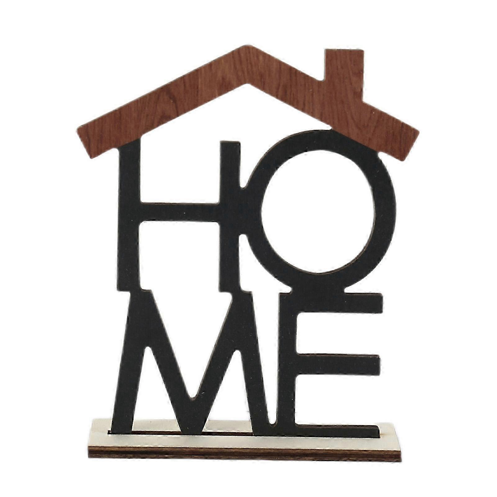 Solid Wood Hollow Letter Ornament