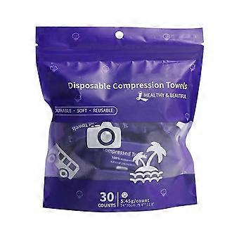 Compressed Towels for Travel 30 Pack, Soft Viscose Disposable Washcloths with Instant Expansion Design for Camping, Gym and Spa