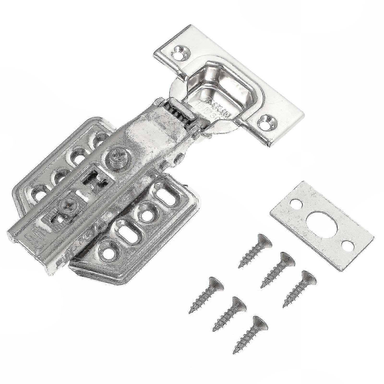 For Cabinet & Cupboard Doors, 2 Pcs Silent Buffer Hinges, Thickened Door Hinge Set