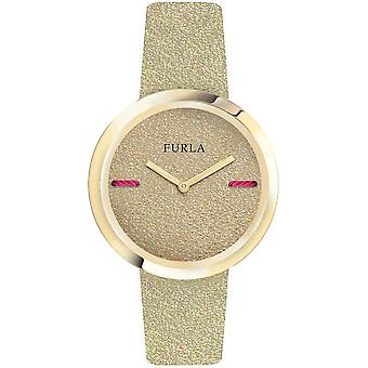 Furla mijn Piper Quartz analoge vrouw horloge met koeienhuid armband R4251110507