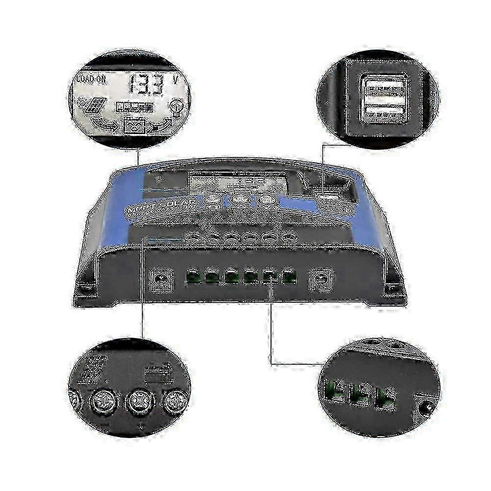 MPPT Solar Charge Controller 30A LCD Display Multi-Load Control Modes LX-WHBYV