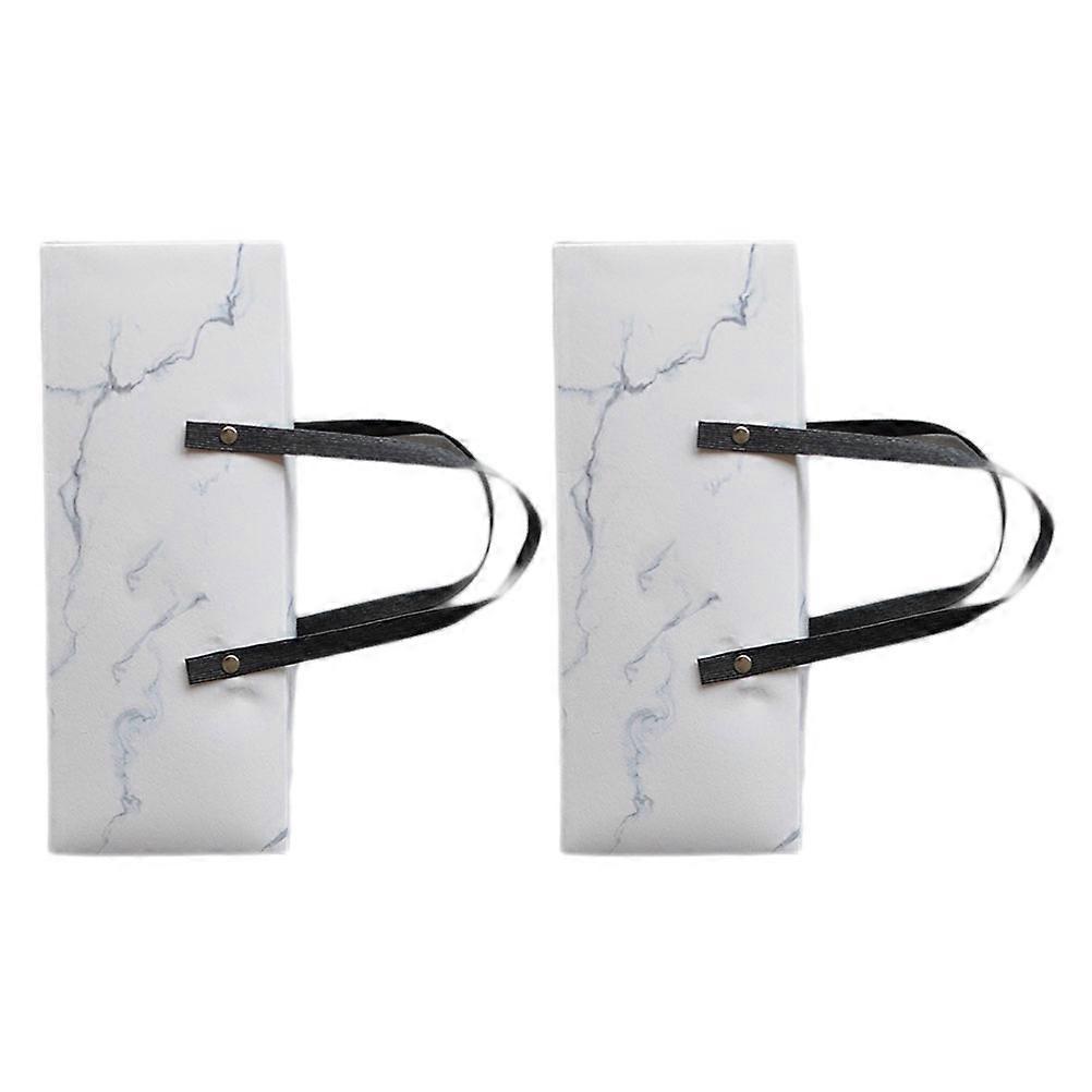Marbling Cake Packaging Box compatible with Storage Use 2Pcs Portable Dessert Containers White