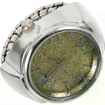 Orologio digitale ad anello, argento, per uomo e donna.