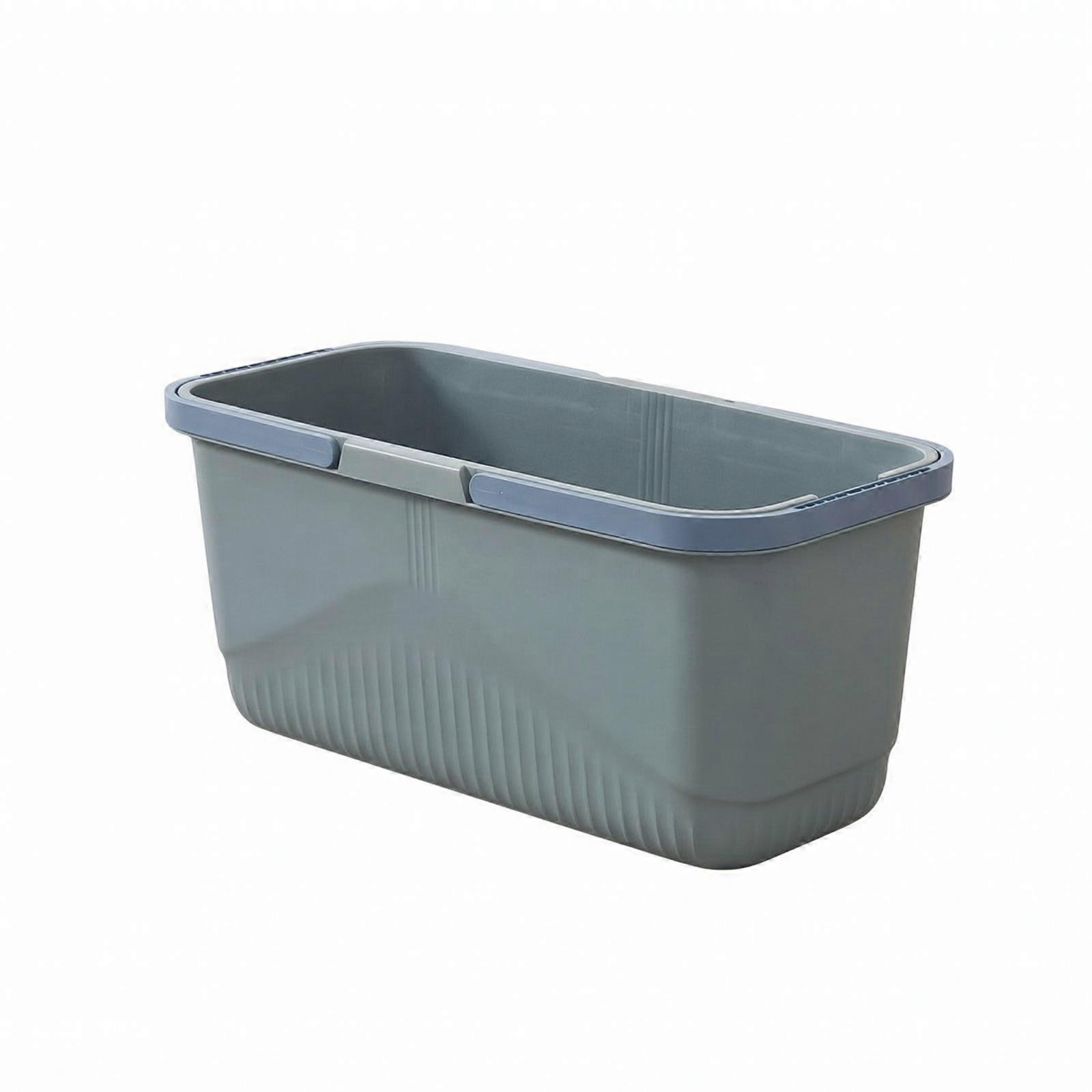 Easywash Mop-Washing Bucket | Reinforced Rim, Ribbed Structure, Rectangular