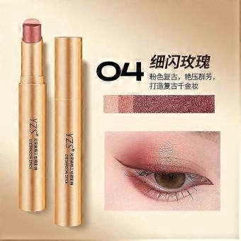 Tri-Color Cream Eyeshadow Stick, Shimmer & Matte Finish, Portable Glitter Eye Makeup for Women, Day & Night Look jdd