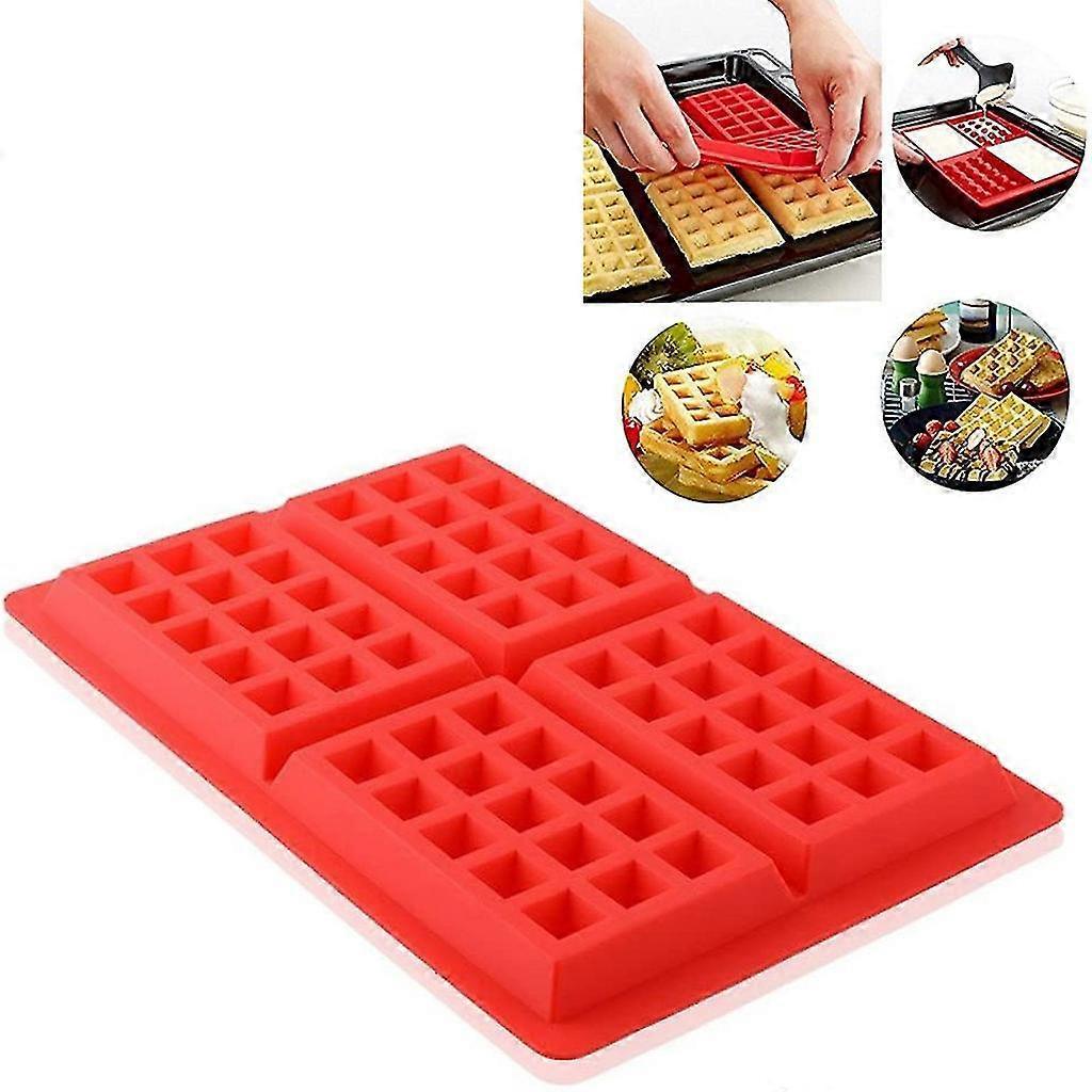 Flexible Oven-Safe Waffle Cookie Mold
