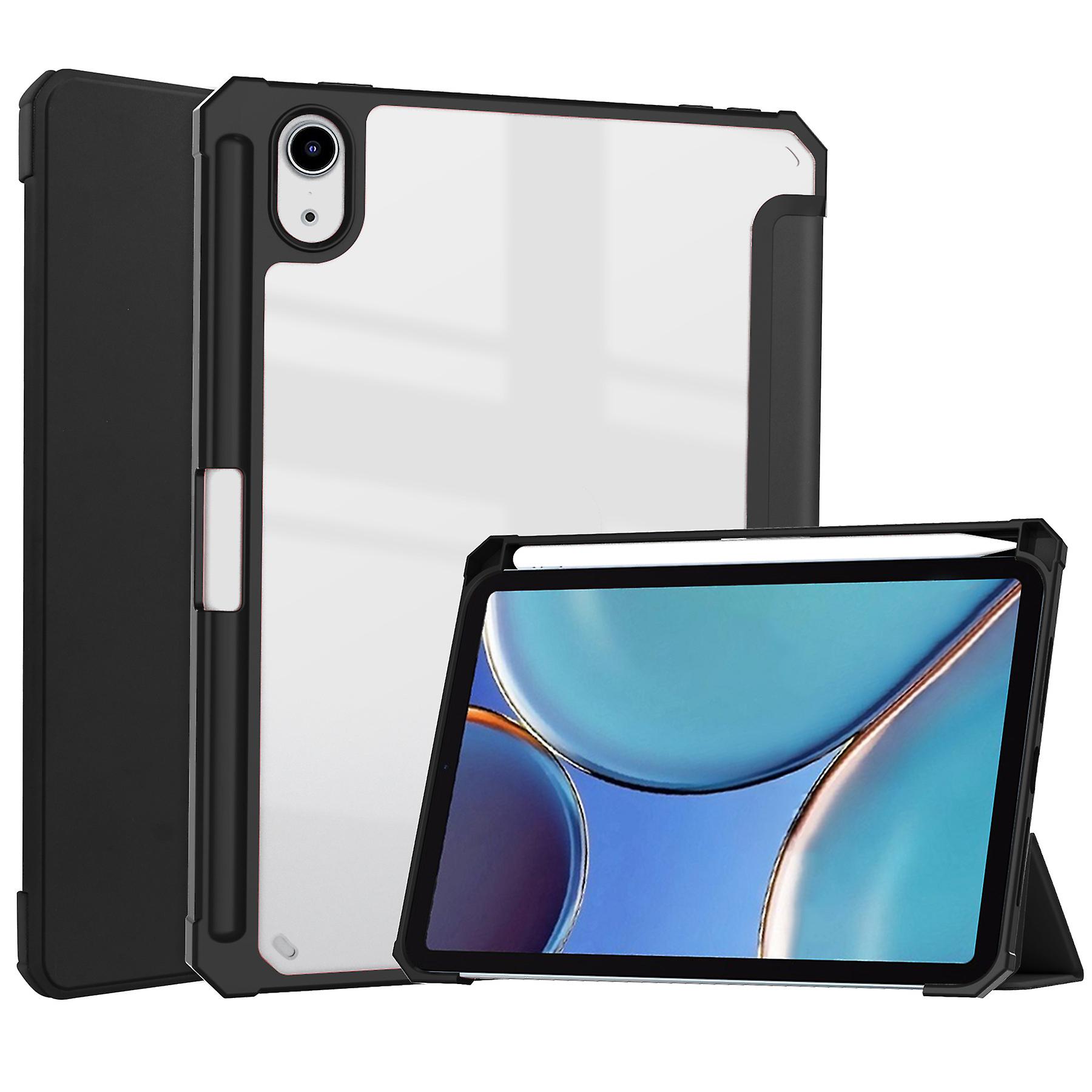 Wekity Slim Case For Ipad Air 5th Generation (2022) / Ipad Air 4th Generation (2020) 10.9" - [built-in Pen Holder] Shockproof Case With Clear Back