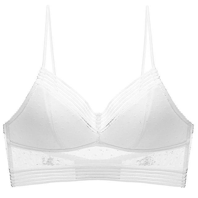 Low Back Bralette Backless Invisible Lace Bra Mesh Thin Underwear