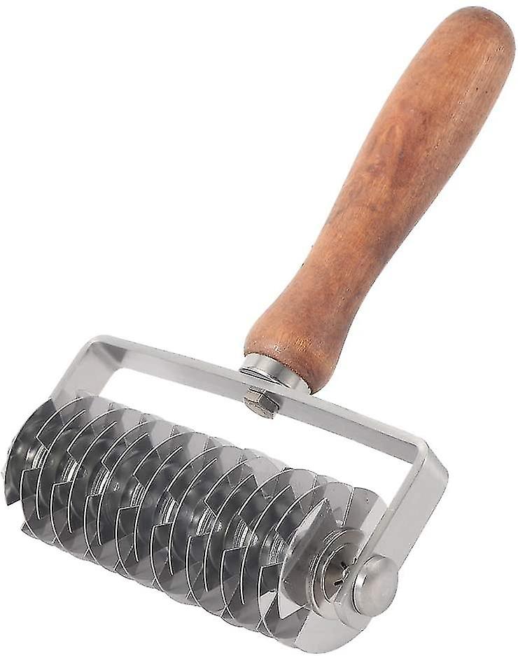Metallgitterschneider, Edelstahl-Teigwalze mit Holzgriffwalze