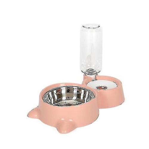 Pet Automatic Er Bowl,double Less Steel Bowl Food Stora Bowl