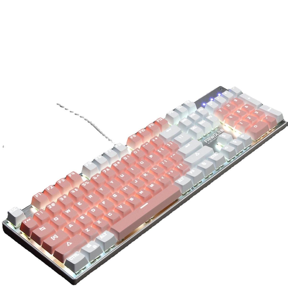 Wired Mechanical Keyboard 104 Keys Rgb Backlight Blue Switch Waterproofd Usb Gaming Keyboard For Laptop Desktop Pc